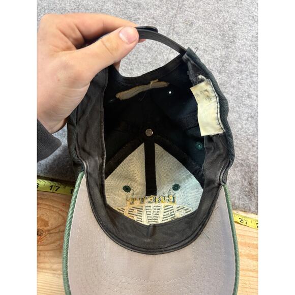 VINTAGE 90s NFL Green Bay Packers Brett Favre 4 Hat Cap Mens Black Snapback - Picture 5 of 6